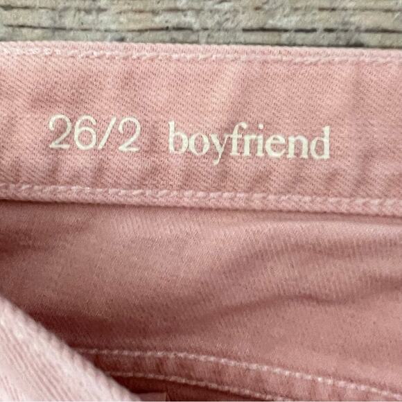 Loft pink button fly boyfriend jeans size 2 B156 - Picture 3 of 5